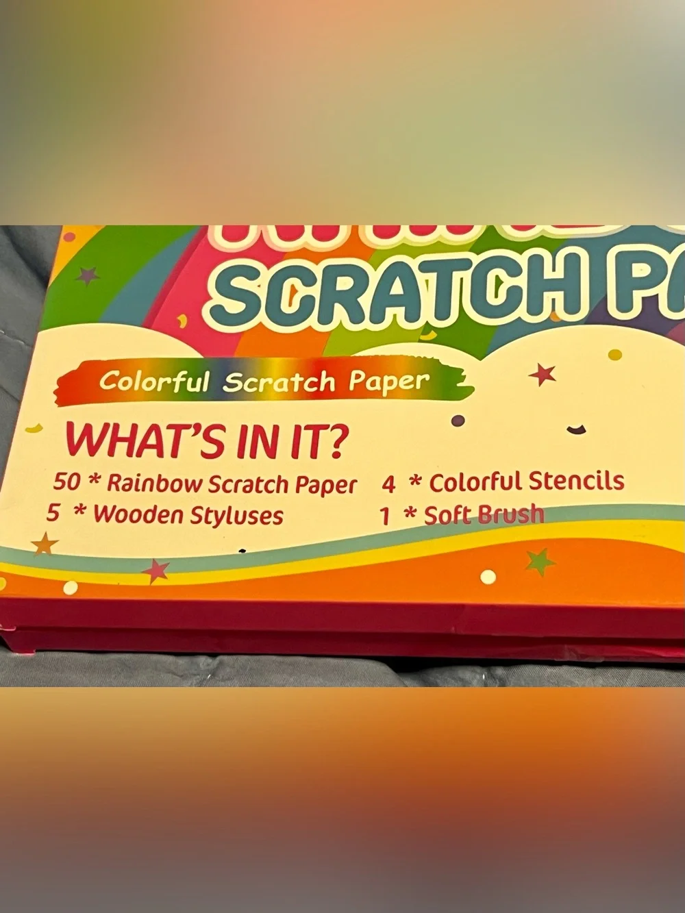 🌈 Set of 3 Rainbow Scratch Paper Note Pads 160 total pages 10 stylus